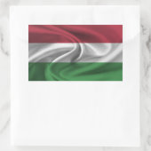Sticker Rectangulaire Drapeau Hongrie (Sac)