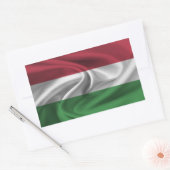 Sticker Rectangulaire Drapeau Hongrie (Enveloppe)