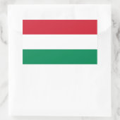 Sticker Rectangulaire Drapeau Hongrie/Hongrie (Sac)