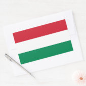 Sticker Rectangulaire Drapeau HU de Hongrie (Enveloppe)