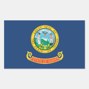 Sticker Rectangulaire Drapeau Idaho