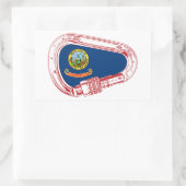 Sticker Rectangulaire Drapeau Idaho Escalade carabiner (Sac)