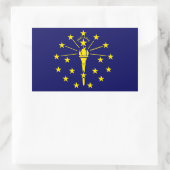 Sticker Rectangulaire Drapeau Indiana (Sac)