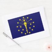 Sticker Rectangulaire Drapeau Indiana (Enveloppe)