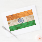 Sticker Rectangulaire Drapeau indien robuste (Enveloppe)