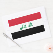 Sticker Rectangulaire Drapeau Irak/Irak. Irak (Enveloppe)