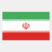 Sticker Rectangulaire Drapeau Iran (Devant)