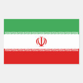 Sticker Rectangulaire Drapeau Iran/Iran/Iran (Devant)
