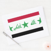 Sticker Rectangulaire Drapeau Iraq (Enveloppe)