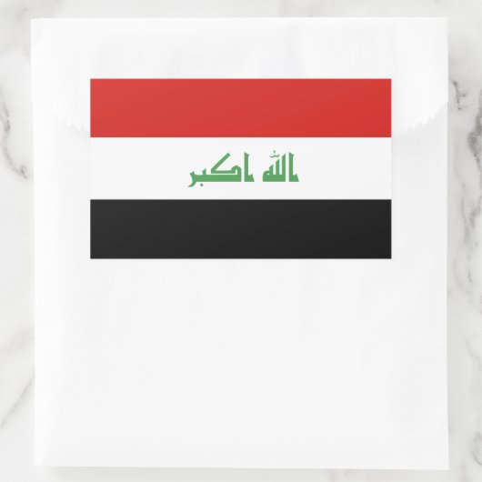 Sticker Rectangulaire Drapeau iraquien (Sac)