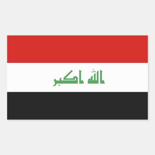 Sticker Rectangulaire Drapeau iraquien (Devant)