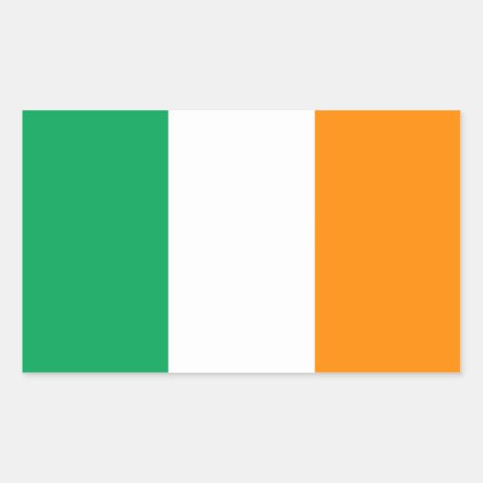 Sticker Rectangulaire drapeau irlandais (Devant)