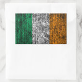 Sticker Rectangulaire drapeau irlandais (Sac)