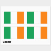 Sticker Rectangulaire Drapeau irlandais (Feuille)