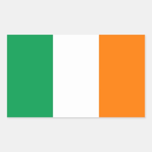 Sticker Rectangulaire Drapeau irlandais (Devant)