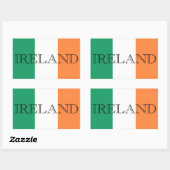 Sticker Rectangulaire Drapeau irlandais Irlande (Feuille)