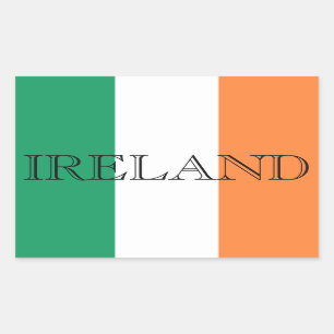 Sticker Rectangulaire Drapeau irlandais Irlande
