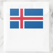 Sticker Rectangulaire Drapeau Islande (Sac)
