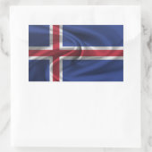 Sticker Rectangulaire Drapeau Islande (Sac)