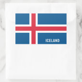 Sticker Rectangulaire Drapeau Islande (Sac)