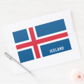 Sticker Rectangulaire Drapeau Islande (Enveloppe)