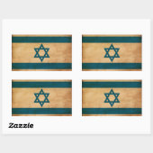 Sticker Rectangulaire Drapeau Israël (Feuille)