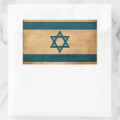 Sticker Rectangulaire Drapeau Israël (Sac)