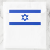 Sticker Rectangulaire Drapeau Israël (Sac)