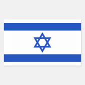 Sticker Rectangulaire Drapeau Israël (Devant)