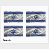 Sticker Rectangulaire Drapeau Israël (Feuille)