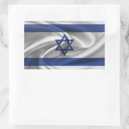 Sticker Rectangulaire Drapeau Israël (Sac)