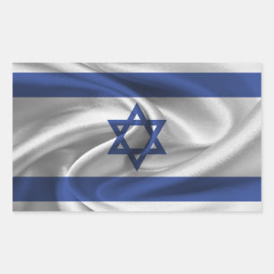 Sticker Rectangulaire Drapeau Israël