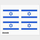 Sticker Rectangulaire Drapeau israélien (Feuille)