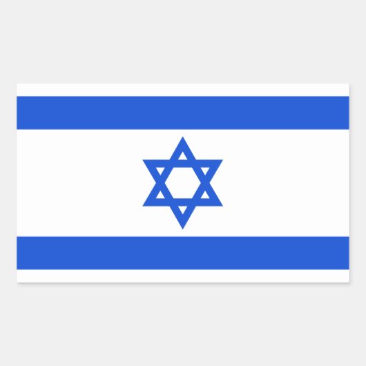 Sticker Rectangulaire Drapeau israélien (Devant)