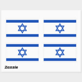 Sticker Rectangulaire Drapeau israélien de David (Feuille)