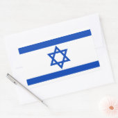 Sticker Rectangulaire Drapeau israélien de David (Enveloppe)