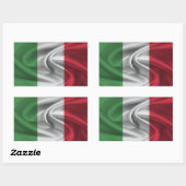 Sticker Rectangulaire Drapeau Italie (Feuille)