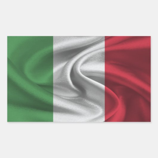 Sticker Rectangulaire Drapeau Italie (Devant)