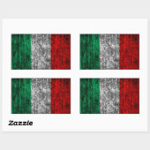 Sticker Rectangulaire drapeau italie (Feuille)