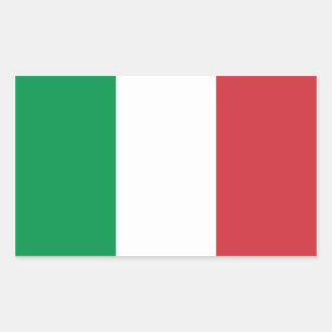 Sticker Rectangulaire Drapeau Italie/Italie