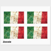 Sticker Rectangulaire Drapeau italien (Feuille)