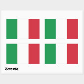 Sticker Rectangulaire Drapeau italien (Feuille)