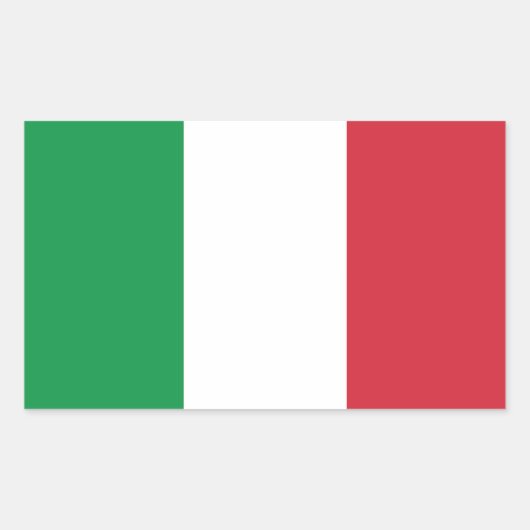 Sticker Rectangulaire Drapeau italien (Devant)