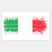 Sticker Rectangulaire Drapeau italien (Devant)
