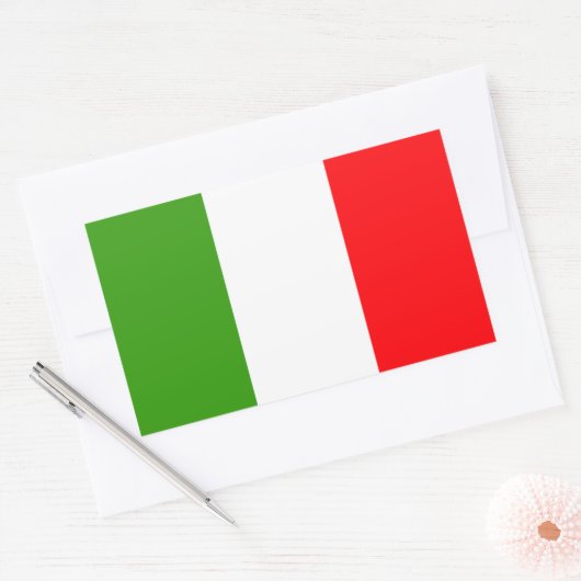 Sticker Rectangulaire Drapeau italien (Enveloppe)