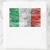 Sticker Rectangulaire Drapeau italien soufflé et usé (Sac)