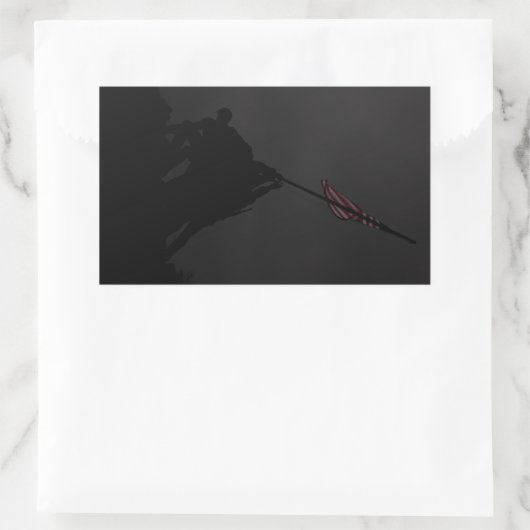 Sticker Rectangulaire Drapeau Iwo Jima (Sac)