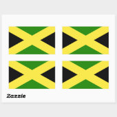 Sticker Rectangulaire Drapeau jamaïcain (Feuille)