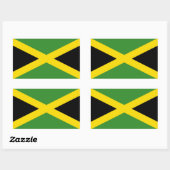 Sticker Rectangulaire Drapeau jamaïcain (Feuille)