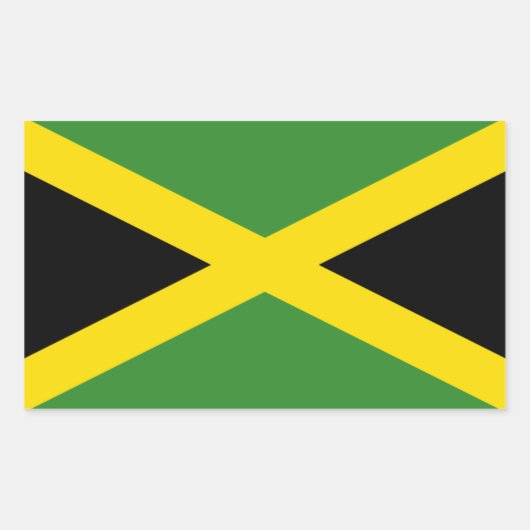 Sticker Rectangulaire Drapeau jamaïcain (Devant)